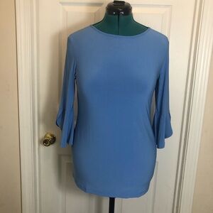 Charlie Paige 3/4 Bell Sleeve Scoop Next Top  Size Small